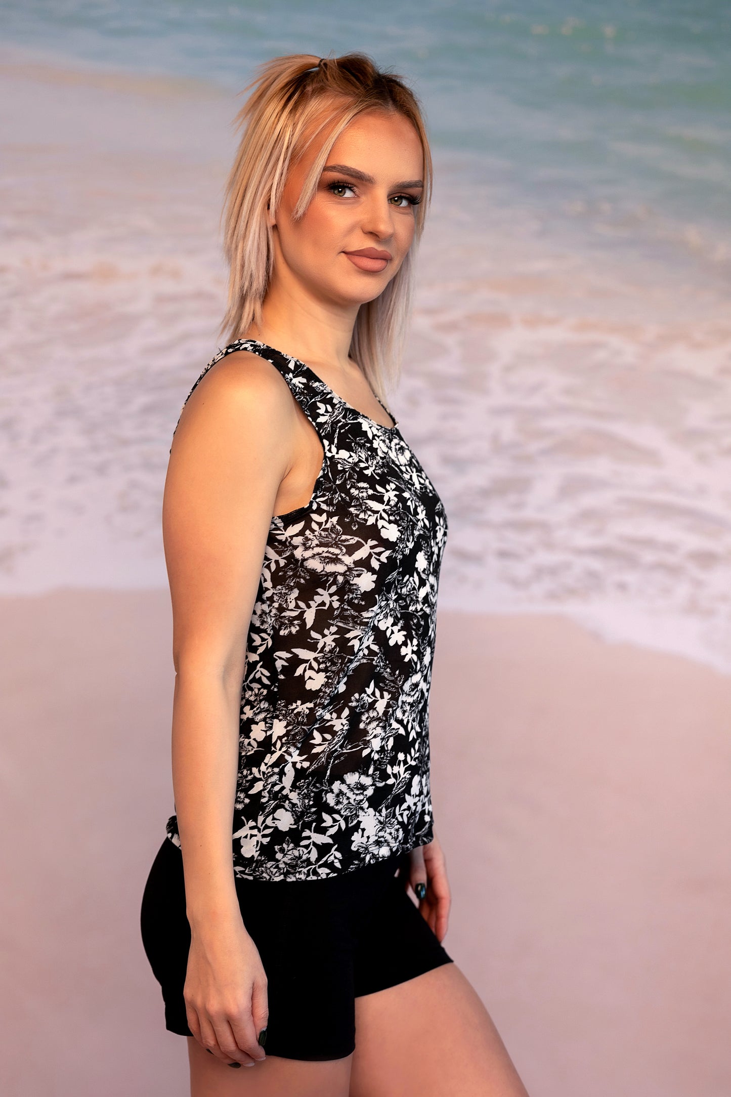 Floral Mesh Tank