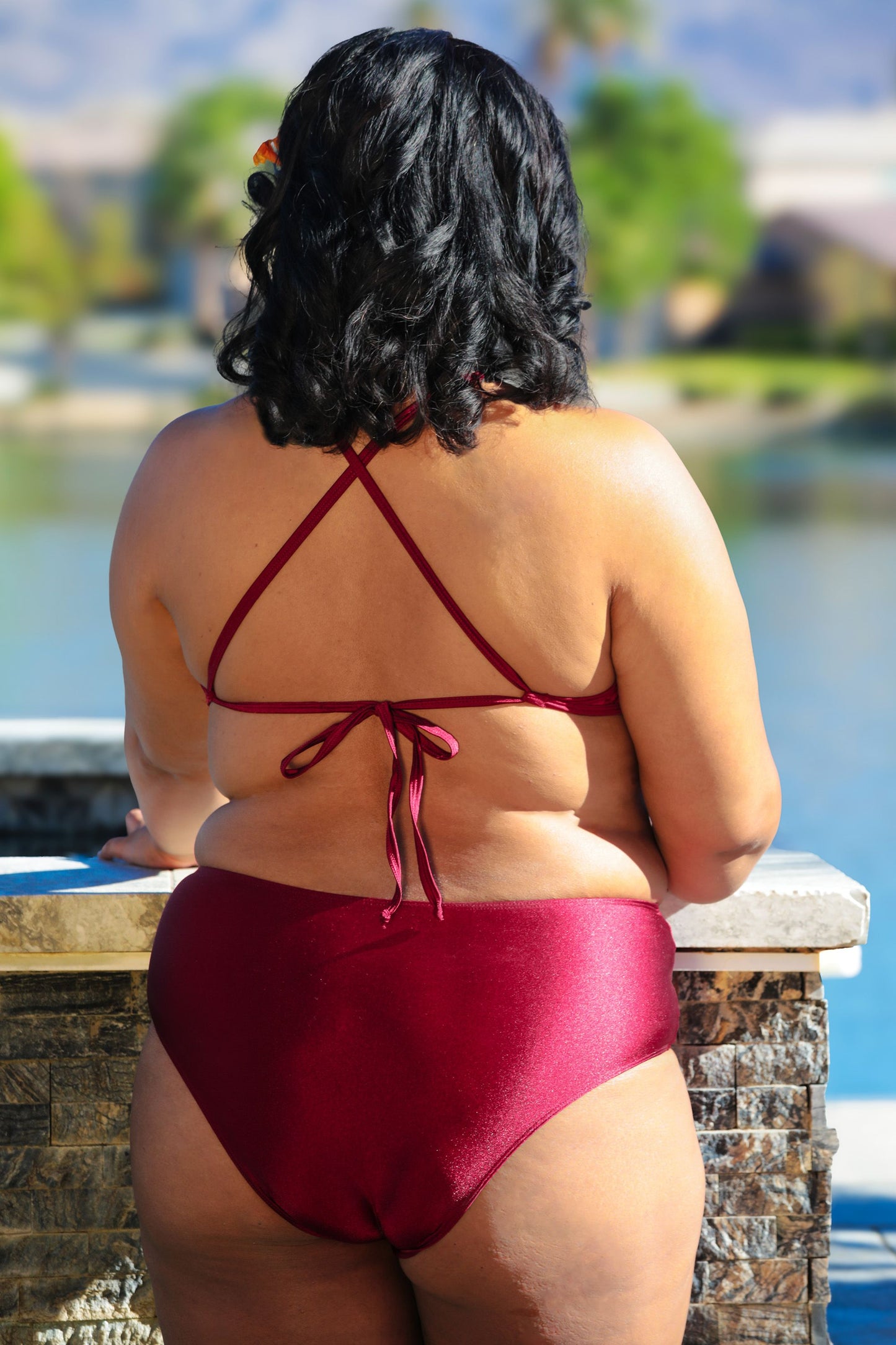 Merlot Lace Halter Top