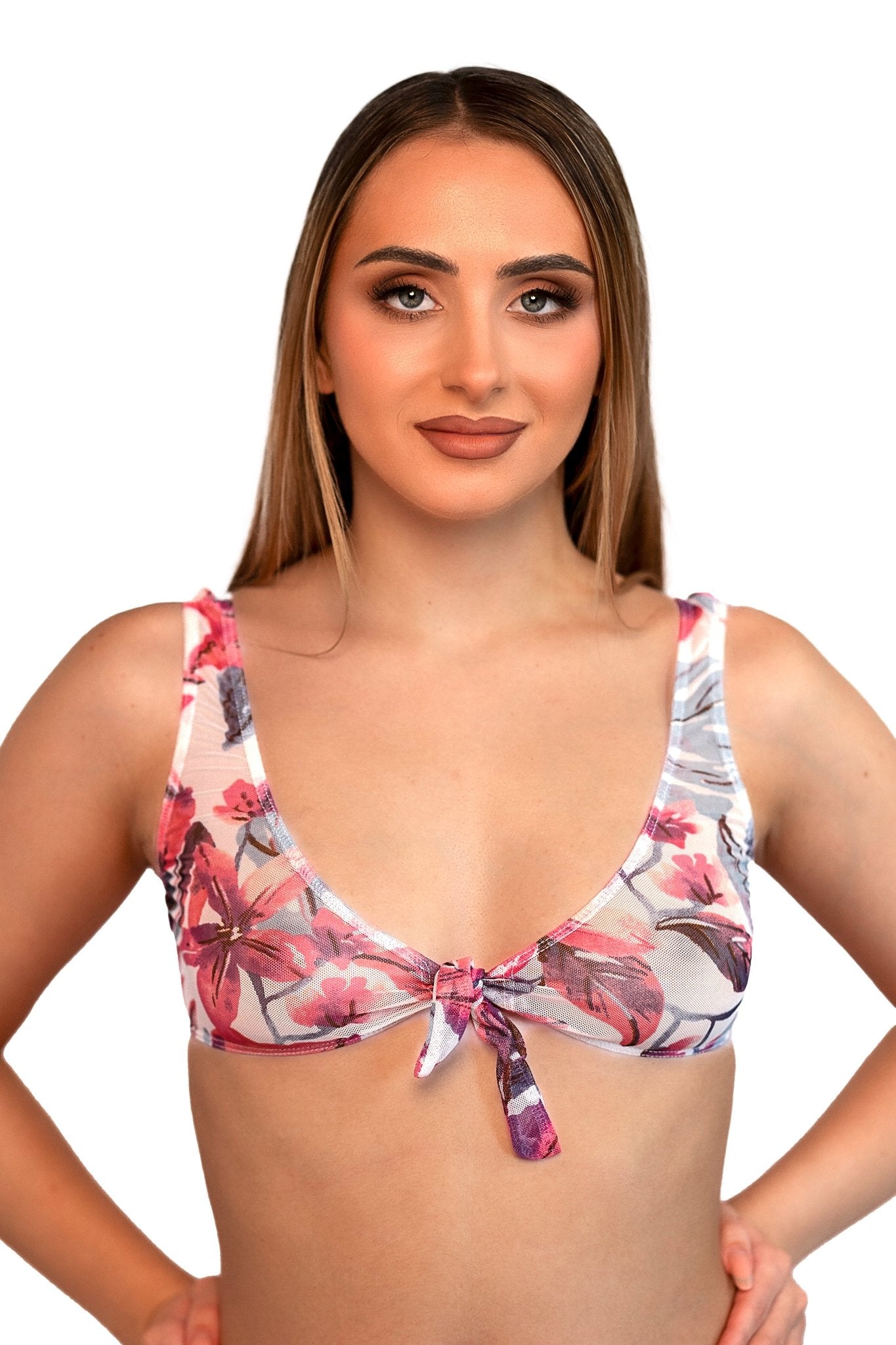 Front Tie See Through Bikini Top - Brigitewear International, LLC