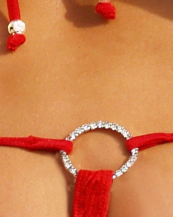 Jeweled Ring Bootie Bling Bikini Top