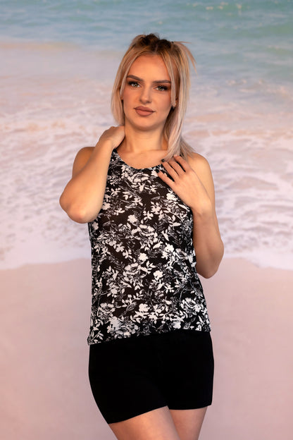 Floral Mesh Tank