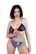 Camo Cannes Mesh See Through Top - By Brigitewear