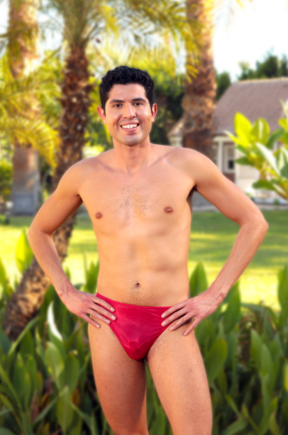 Sheer Azur Men's thong swimsuit