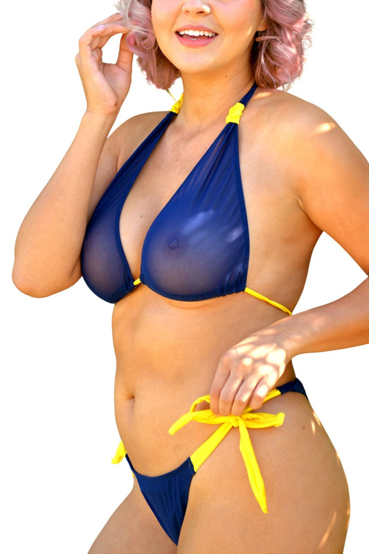 Floral Paradise Mesh Bikini Thong or Rio - Brigitewear International, LLC