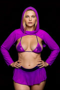 Grape Babe Mesh Micro Triangle Top