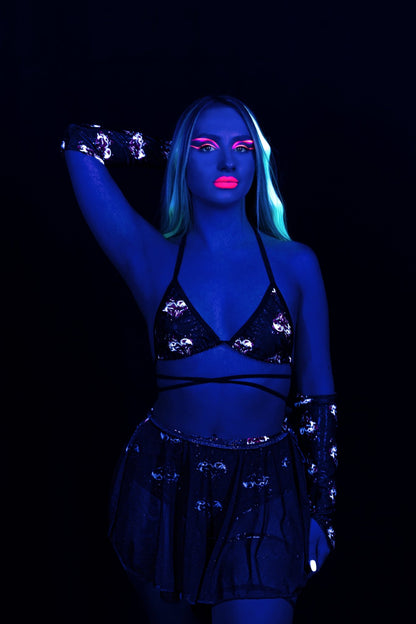 Inferno Heart High Waist Bottoms-Rave Festival - Brigitewear International, LLC