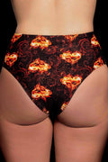 Inferno Heart High Waist Bottoms-Rave Festival