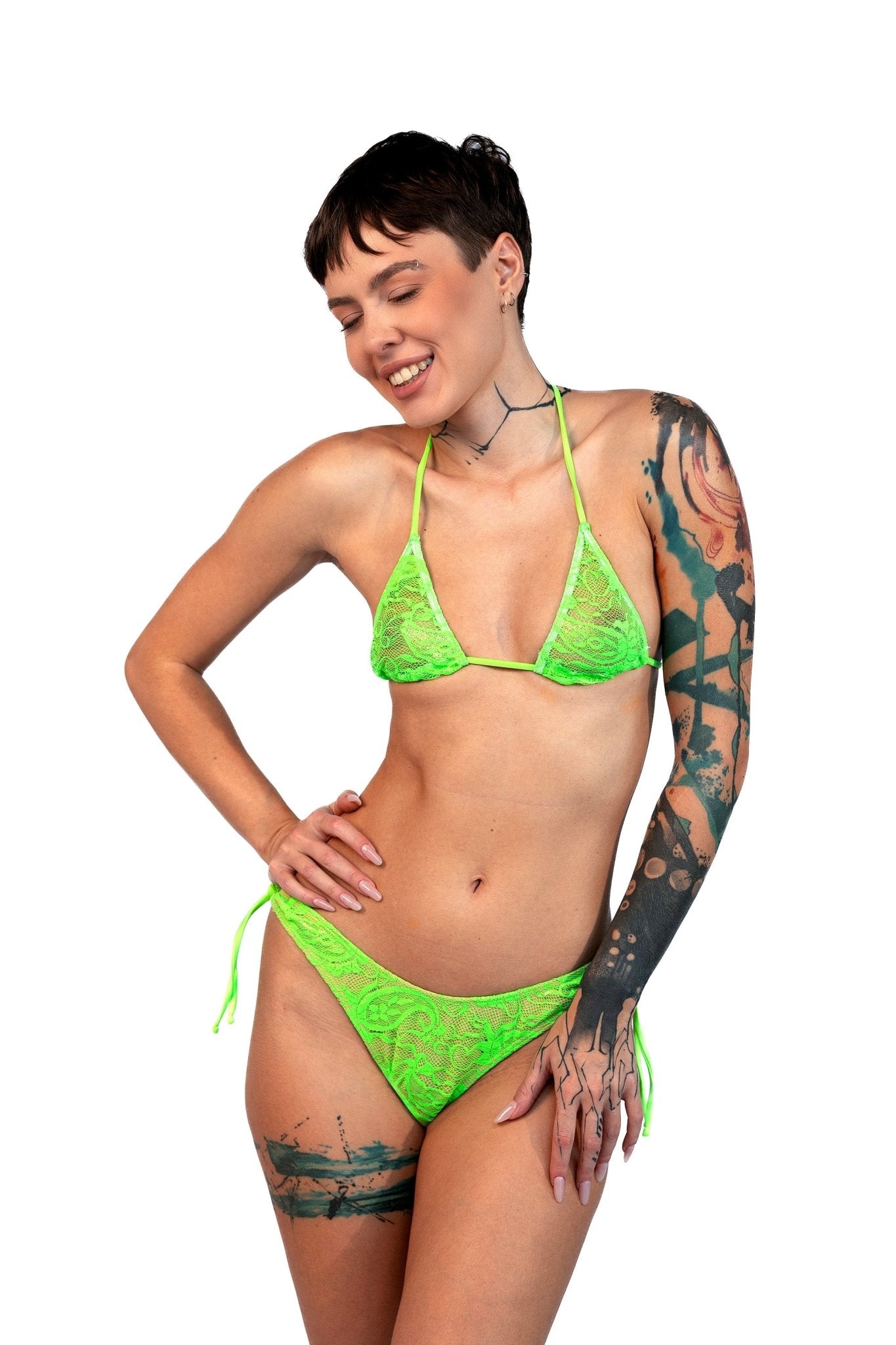 Lime Paisley Bikini Bottoms - Stylish & Sexy Look - Brigitewear International, LLC
