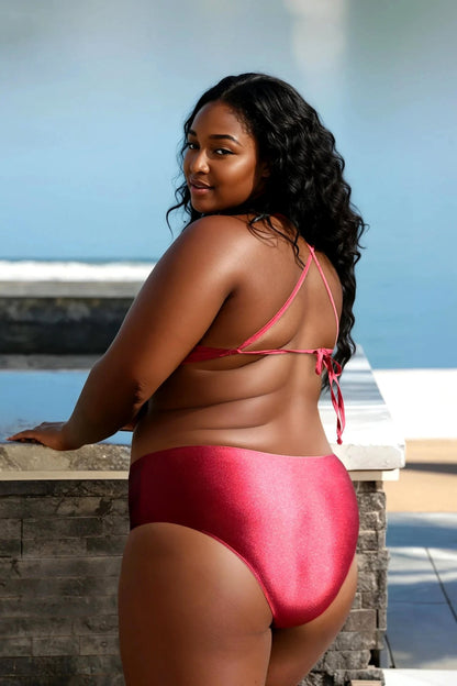 Merlot Lace Halter Top | Sexy Lace Swim Top - Brigitewear International, LLC