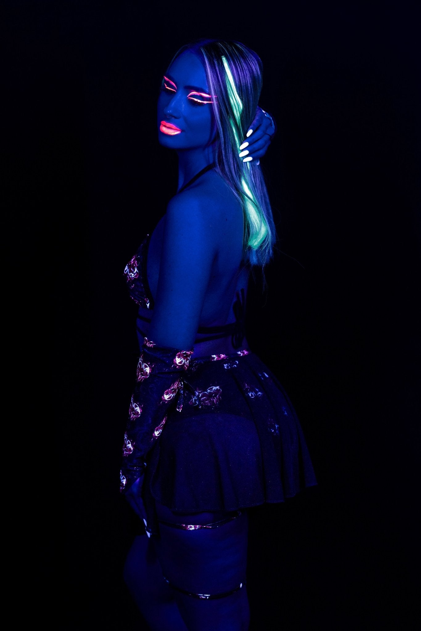 Micro Inferno Heart Leg Garter – Rave Accessory - Brigitewear International, LLC