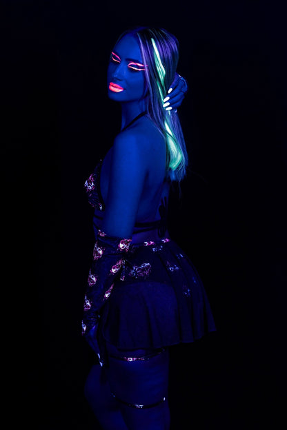 Micro Inferno Heart Leg Garter – Rave Accessory - Brigitewear International, LLC