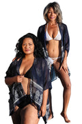 Navy Chiffon Cover-Up/ Brigitewear