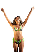Neon Swirl Bikini Triangle Top