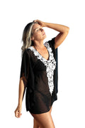 Riviera Mesh Poncho See Through Cover-Up
