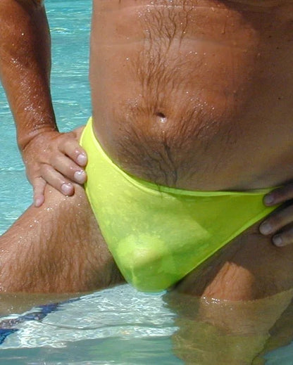 Sheer Azur Men's thong swimsuit - Brigitewear International, LLC