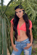 Sheer Tie Tee Top – Sexy Semi-Sheer Beachwear | Brigitewear