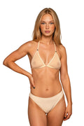 Silhouette Sheer Mesh Ivory Triangle Top
