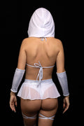 White Mesh Hood- Rave Festival