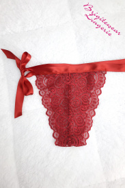 Scarlet Temptation Lace sheer Rio bottom