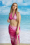 Pink Sparkle Ombre Tear Drop Halter Top